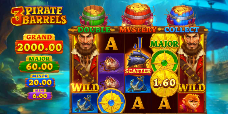 3 pirates barrel